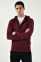 Cotton Slim Fit Kangaroo Pocket Zipper Detailed Hooded Collar Sweat Men's Sweat 575707 - 4