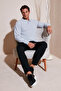 Cotton Blend Regular Fit Polo Collar Sweater Men's Polo Collar Sweater 456223 - 3