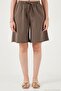 Cotton Standard Fit Normal Waist Tie Pocket Shorts Women's Shorts 668Yp5326 - 6