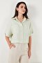 Regular Fit Pocket Detailed Short Sleeve Shirt Women's Shirt 6778568 - 2