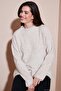 Regular Fit High Collar Soft Textured Knitwear Sweater Women's Sweater 4616222 - 2