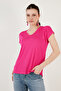 V-Neck Relaxed Fit Slit Blouse Women's Bluz 5862000 - 2
