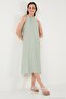 Regular Fit Halter Neck Midi Dress Women's Dress 67810049 - 3