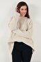 Regular Fit High Collar Soft Textured Knitwear Sweater Women's Sweater 4616222 - 5