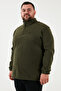 Regular Fit Anti-Pilling Plus Size Mock Neck Winter Fleece-Lined Cold-Proof Fleece Men's Pol - 3