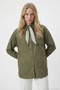 Relaxed Fit Scarf Detailed Classic Collar Chest Pocket Shirt Women's Shirt 6925427 - 4