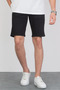 Men's Black Stonewashed Relaxed Cut Lycra Jean Denim Shorts with Vintage Detail Hlthe001960 - 5