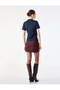 A-Line Slim Fit Shiny Mini Tweed Skirt - 3