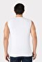 2-Pack Men's White V-Neck Sleeveless T-Shirt Undershirt Cotton Lycra Stretchy and Soft Fabric - 4