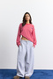 Fleece-Lined Barrel Fit Baggy Sweatpants with Stoppers - 6
