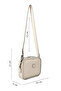 Women's Beige Genuine Leather Long Strap Shoulder Bag - 3