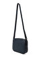 Women's Navy Blue Genuine Leather Long Strap Shoulder Bag - 4
