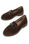, Women's Genuine Leather Loafers Shoes 161359Z706 Brown - 7