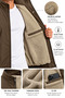 Ghassy Co Men's Water Repellent Plush Lined Ultra Heat Insulated Stand Collar Coat - 3
