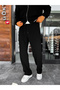 Black Waffle Fabric Basic Tracksuit Mrk-2871
