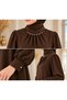 Plus Size Mother's Stylish Crepe Fabric Dress - 4