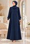 Plus Size Mother's Stylish Crepe Fabric Dress