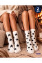 Angora Plush Socks 2-Pack White - Soft Textured Warm Winter Women's Socks