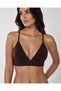 Seamless/No-Seam Underwire Covered Triangle Strap Knitted Bra - 3