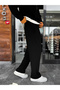 Black Waffle Fabric Basic Tracksuit Mrk-2871 - 5