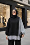 Women's Modest Set Line Two-Piece Shirt Set Black - 7