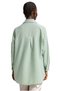 Women's Light Green Oversize Long Basic Shirt - 5