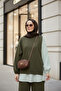 Line Shirt Detailed Green Two-Piece Set - 4