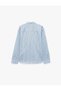 Regular Fit Cotton Poplin Classic Collar Long Sleeve Striped Shirt - 5