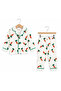 Carrot Patterned Long-Sleeved Top and Bottom Baby Pajama Set-100% Cotton - 2