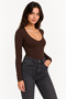 Women's V-Neck Snap Bodysuit - 6