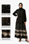 Viscose Fabric Polka Dot Layered Dress 5587-03 Black