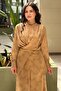 Shawl Patterned Long Tunic and Loose Pants Set - 3