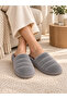 Gray Plush Women's House Slippers - 2