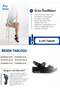 Women's Orthopedic Anatomical Sole Double-Strapped Velcro Back Buckle Daily Sandals Slippers Black Nubuck - 7