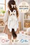 Cat Backpack Large Plush White Brown Zippered Children's Bag 30 X 20 X 15 cm