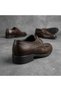 Men's Black Lace-Up Classic Shoes with Heels - 5