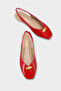 Nicolea Blunt Toe Open Back Ballerinas with Metal Look Accessories - 3