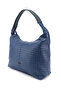 Women's Navy Blue Knitted Printed Shoulder Bag - 4