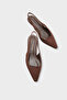 Ricki Genuine Leather Lined Pointed Toe Mid-Heel Open Back Women's Shoes - 6