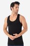 Men's Black Seamless Undershirts 100% Cotton 6-Pack - 2