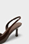 Ramonda Genuine Leather Lined Pointed Toe Mid Heel Open Back Women's Shoes - 3