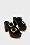 Marje Platform Suede Single Strap Women's Slippers
