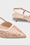 Marianna Genuine Leather Lined Sequin Open Back Women's Shoes - 4