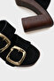 Marje Platform Suede Single Strap Women's Slippers - 3