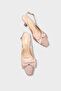 Pam Blunt Pointed Toe Bow Open Back Satin Women's Shoes - 5