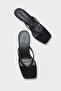 Malory Thin Strap Flip-Flop Closed Toe Short Heeled Women's Slippers - 3