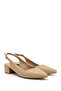 Women's Nude Pointed Toe Open Back Shoes - 3