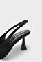 Pam Blunt Pointed Toe Bow Open Back Satin Women's Shoes - 3