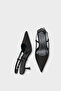 Vitoria Pointed Toe Medium Heel Women's Shoes with Square Back Strap - 4
