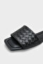 Knitted Patterned Short Heeled Women's Slippers - 4